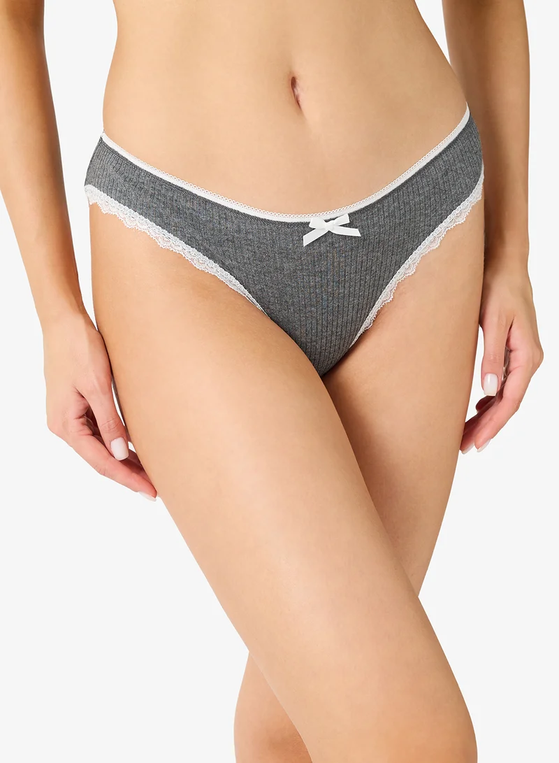 Ginger  4PC Lace Detail Cheeky Brief for Women | Best Price UAE